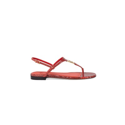 FENDI FFOLD LEATHER SANDALS 